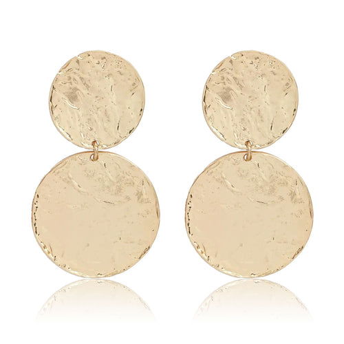 Hammered Disc earrings - HatnGloves.com