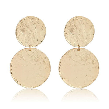 Hammered Disc earrings - HatnGloves.com