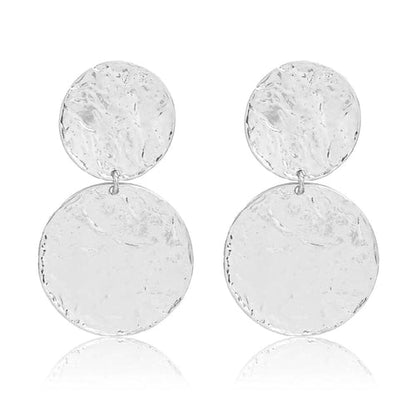 Hammered Disc earrings - HatnGloves.com