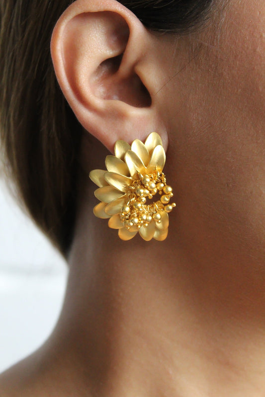 Jaen Sunflower Bombay Sunset Earrings - HatnGloves.com