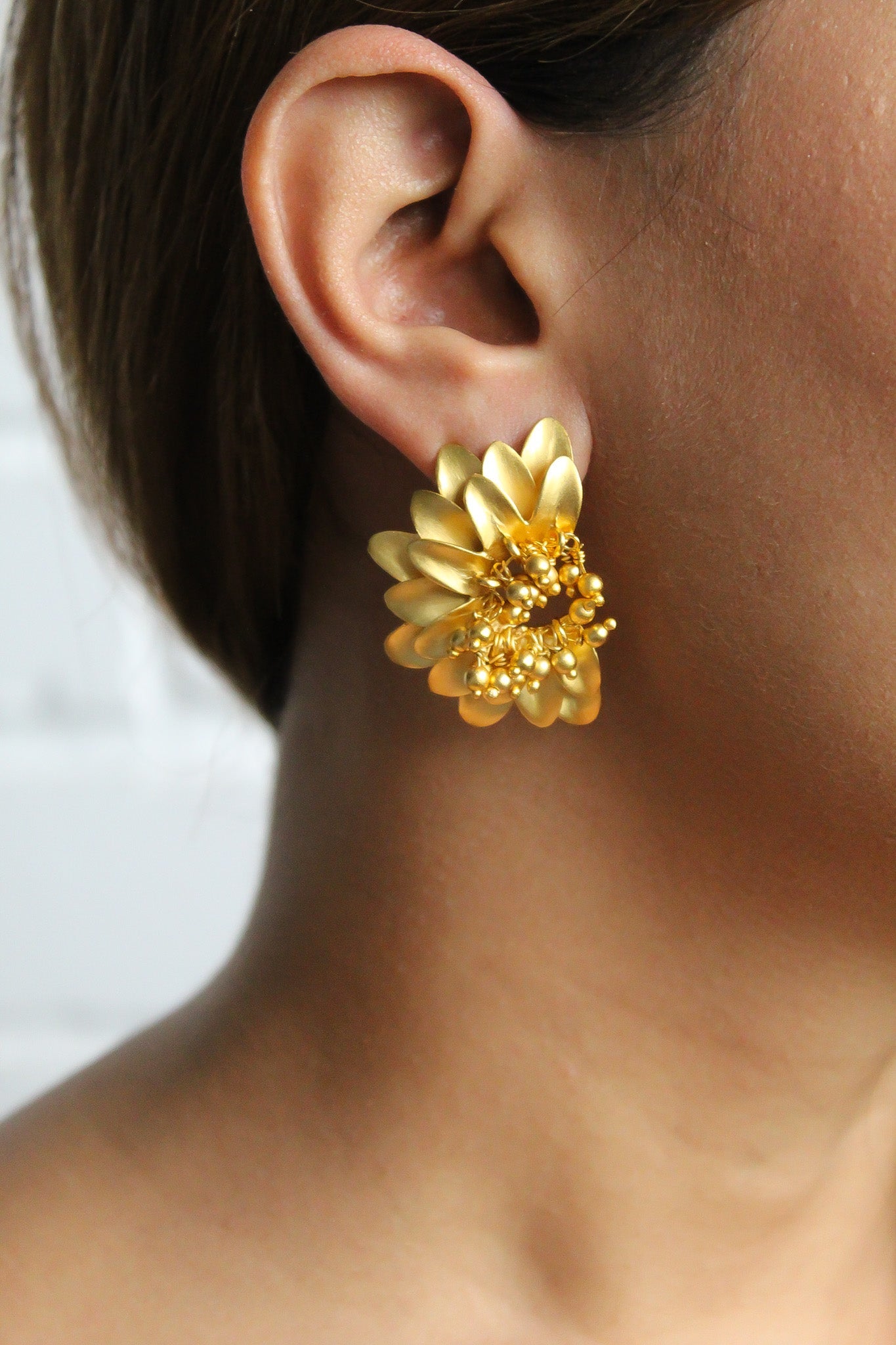 Jaen Sunflower Bombay Sunset Earrings - HatnGloves.com