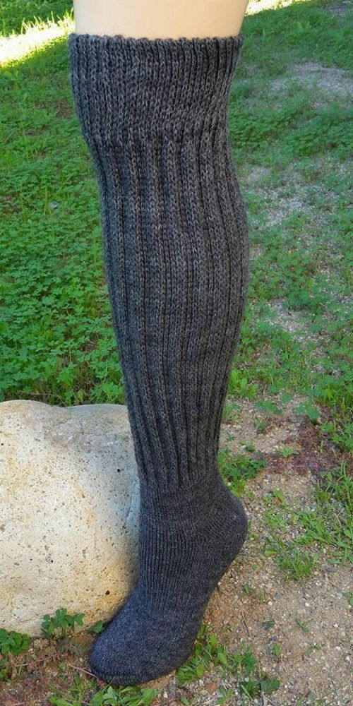 Knee-Hi Alpaca Socks - HatnGloves.com