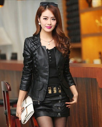 Lace Leather Coat - HatnGloves.com