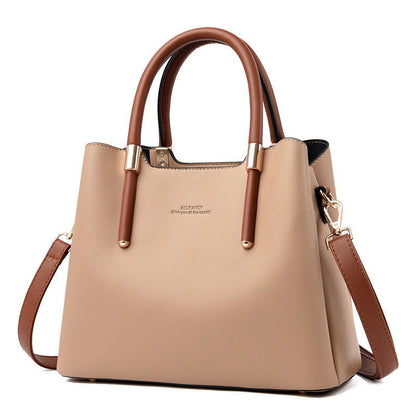 Ladies Leather Shoulder Strap Handbag - HatnGloves.com