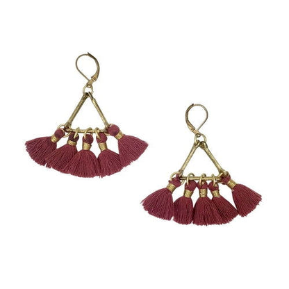 Lola Fan Earrings - HatnGloves.com