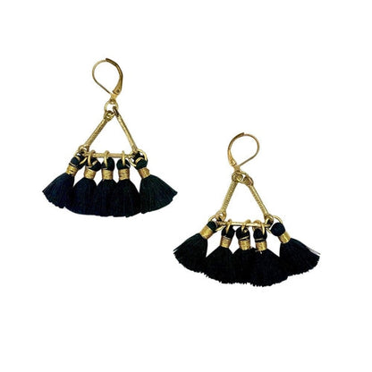 Lola Fan Earrings - HatnGloves.com