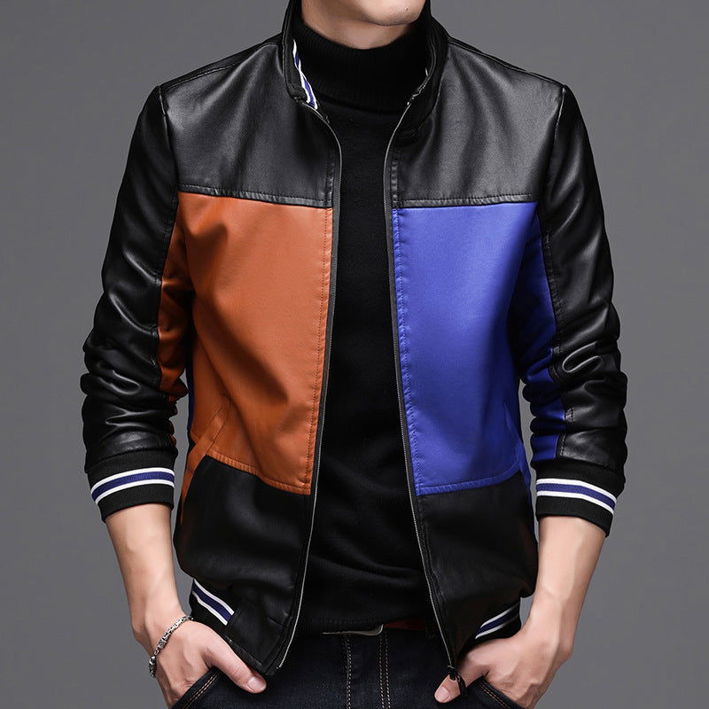 Men Casual Leather Jacket - HatnGloves.com