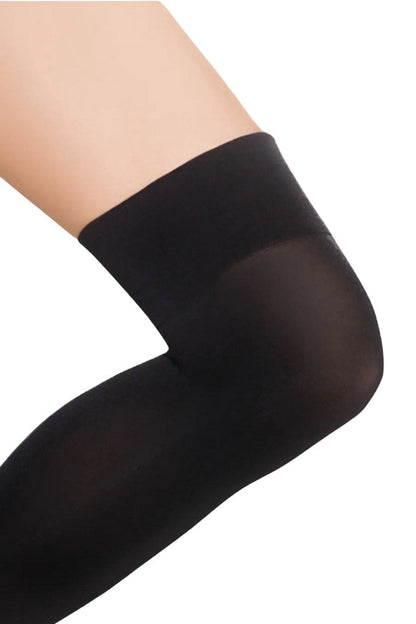 Women's Black Microfiber Over-the-Knee Socks