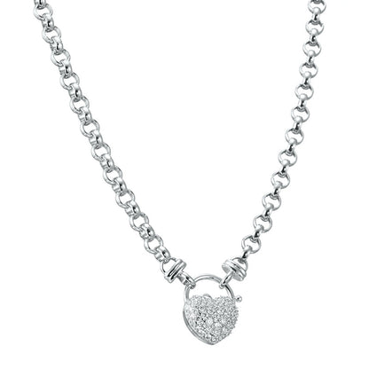 925 Sterling Silver Plated 6mm Belcher Chain Locket Necklace