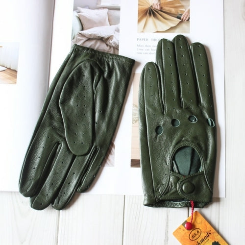 Women sheepskin gloves women leather thin single layer unlined