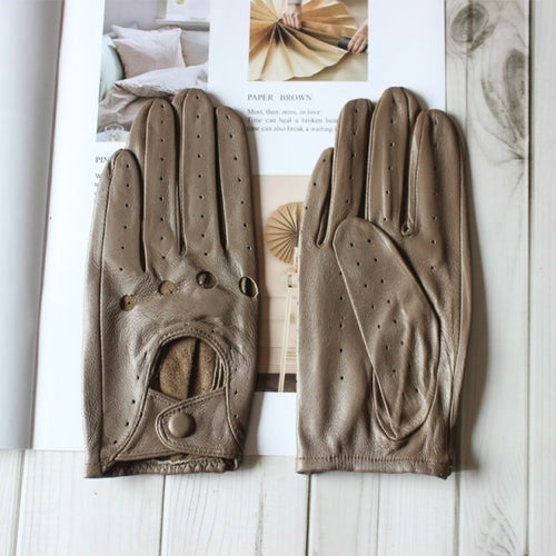 Women sheepskin gloves women leather thin single layer unlined