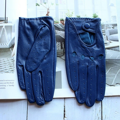 Women sheepskin gloves women leather thin single layer unlined