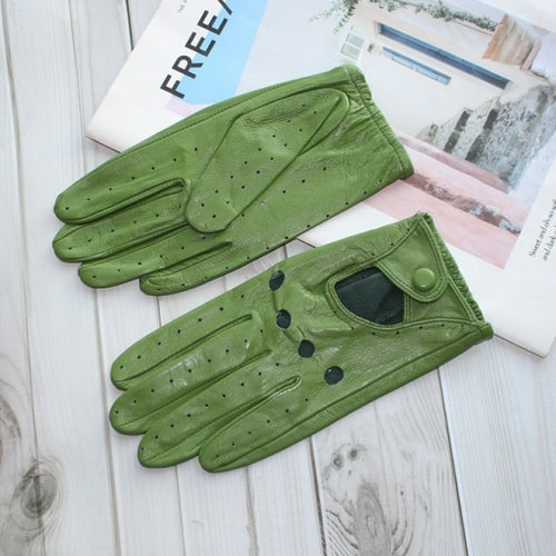 Women sheepskin gloves women leather thin single layer unlined