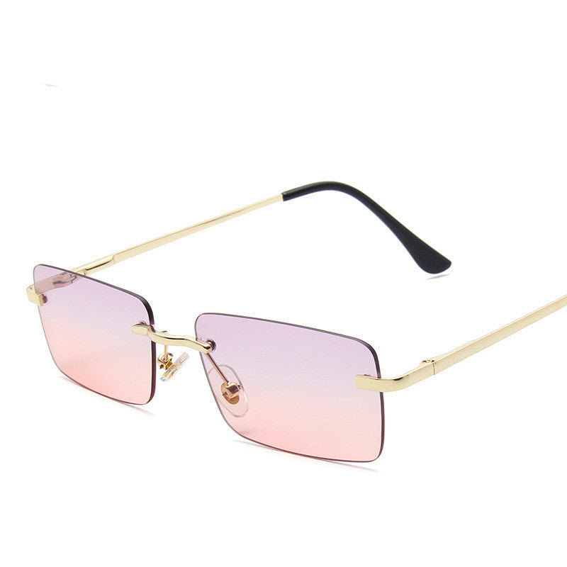 Rimless sunglasses women square - HatnGloves.com