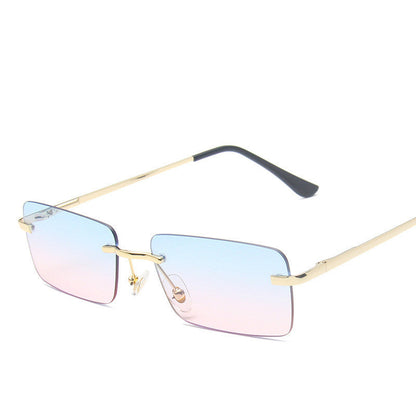 Rimless sunglasses women square - HatnGloves.com