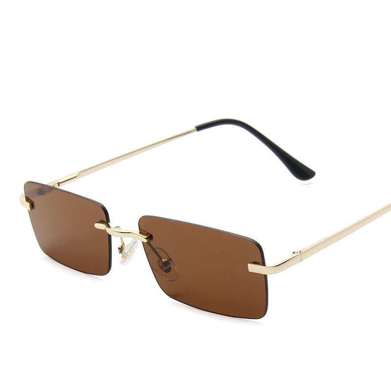 Rimless sunglasses women square - HatnGloves.com