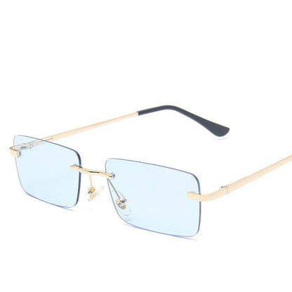 Rimless sunglasses women square - HatnGloves.com