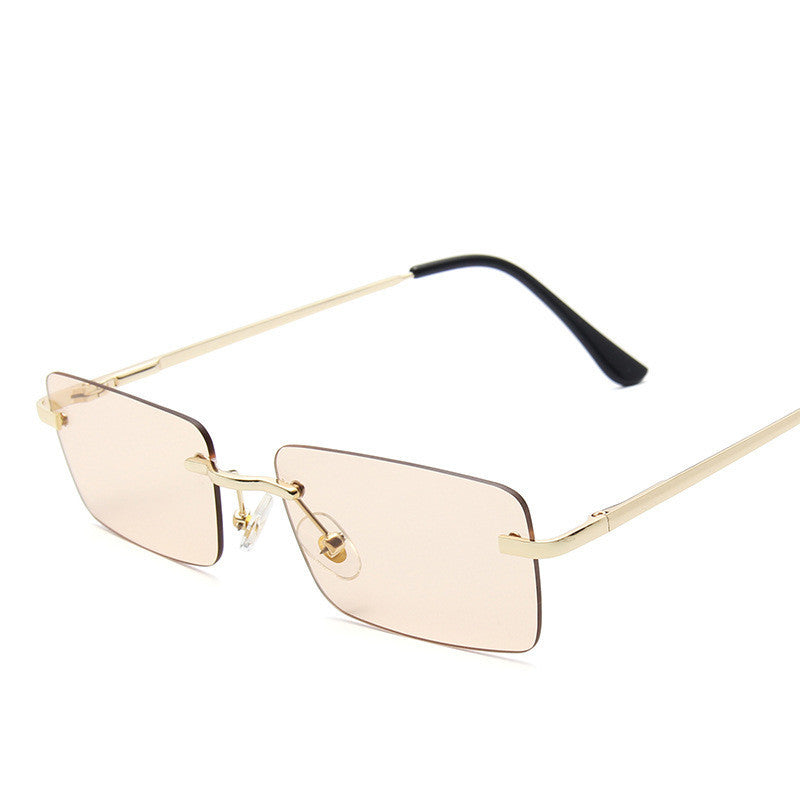 Rimless sunglasses women square - HatnGloves.com