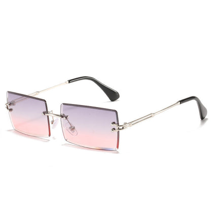 Rimless sunglasses women square - HatnGloves.com