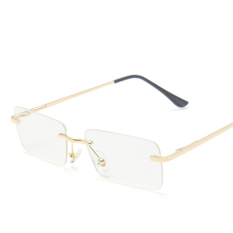 Rimless sunglasses women square - HatnGloves.com