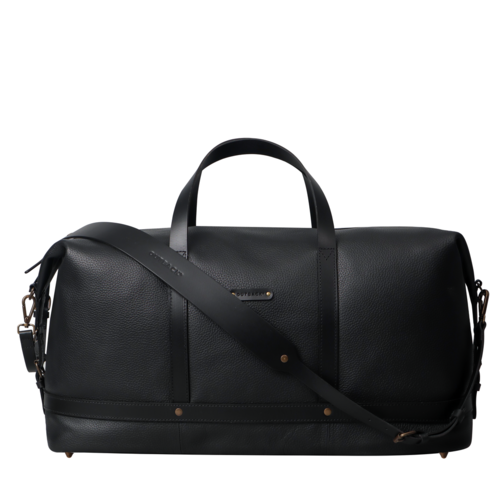 Runway Leather Travel Bag Black - HatnGloves.com