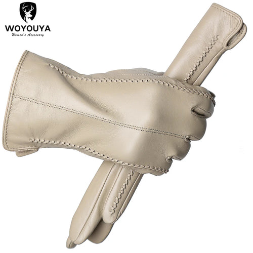 Touch Screen leather gloves,high-end leather gloves women,Genuine