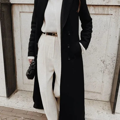 Autumn Winter Fashion Women Chic Loose Long Oversize Warm Coat