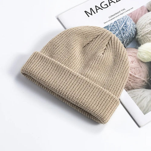 Knitted Hat for Men & Women Caps Wool Fashion Simple Warm Skullies