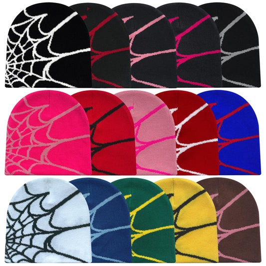 Four Seasons Men's And Women's Universal Knit Hat Spider Web