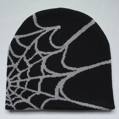 Four Seasons Men's And Women's Universal Knit Hat Spider Web