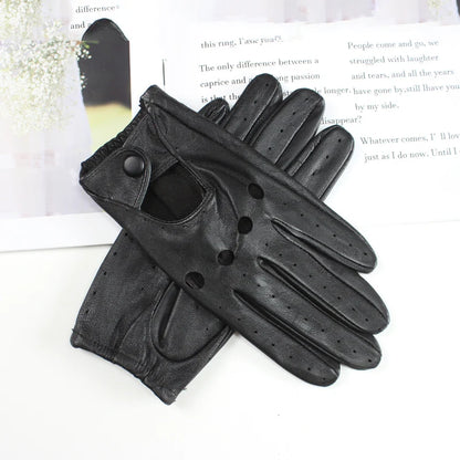 Women's sheepskin driver gloves Thin breathable unlined colored