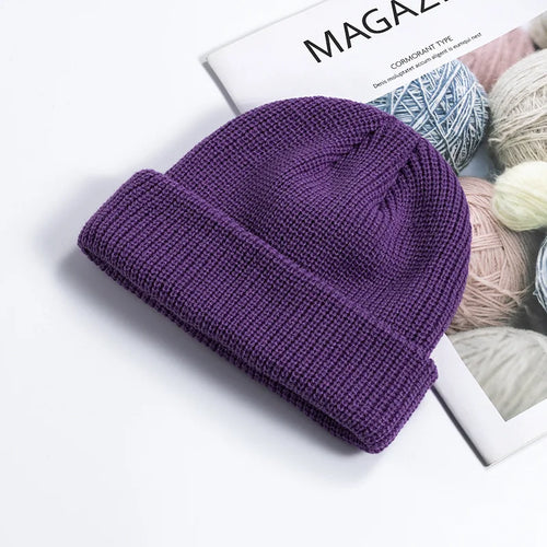 Knitted Hat for Men & Women Caps Wool Fashion Simple Warm Skullies