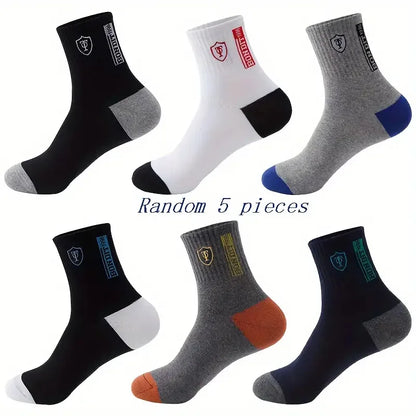 5/10 Pairs Breathable Men Casual Socks