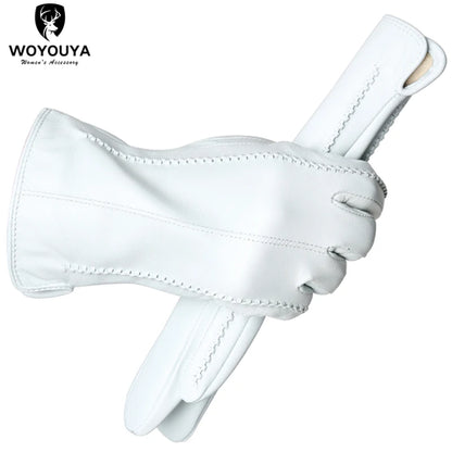 Touch Screen leather gloves,high-end leather gloves women,Genuine