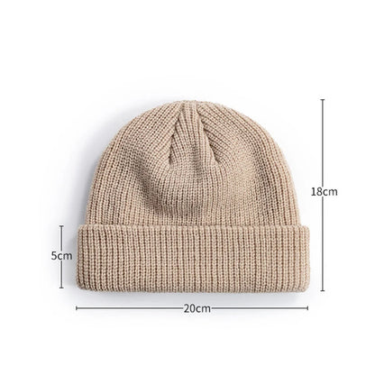 Knitted Hat for Men & Women Caps Wool Fashion Simple Warm Skullies