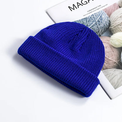 Knitted Hat for Men & Women Caps Wool Fashion Simple Warm Skullies