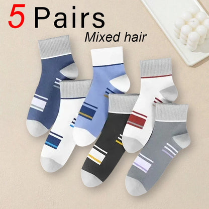 5/10 Pairs Breathable Men Casual Socks