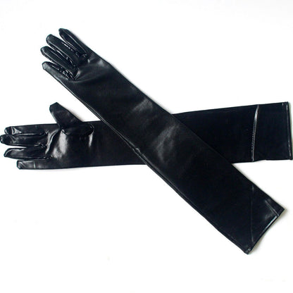 Sexy patent leather gloves long - HatnGloves.com