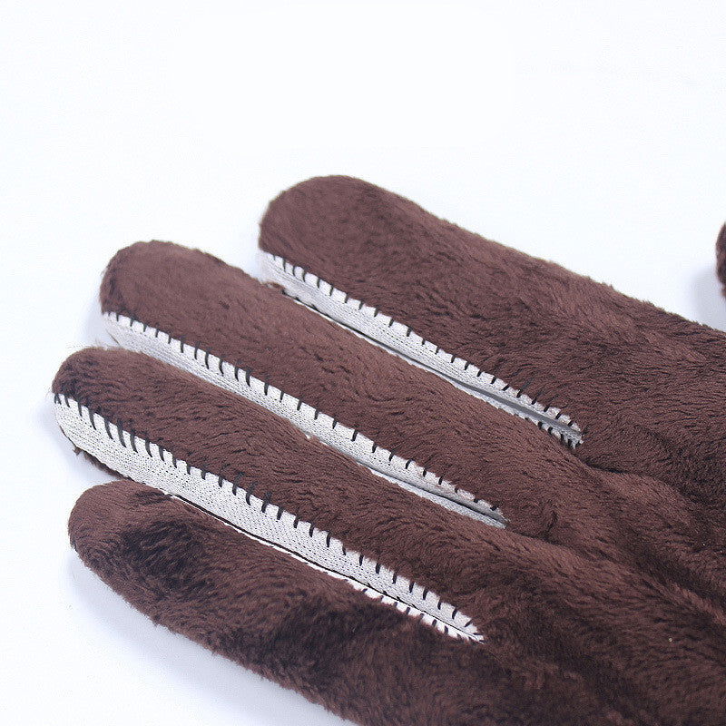 Sheepskin Leather Touch Screen Gloves - HatnGloves.com