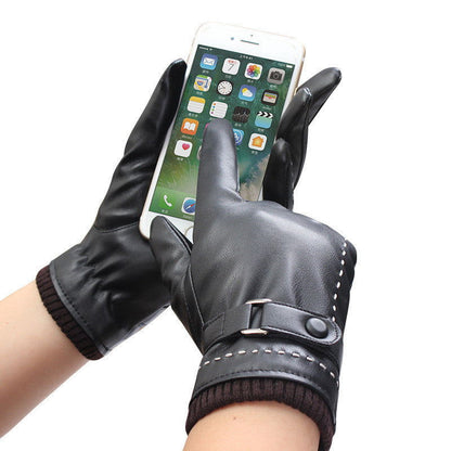 Sheepskin Leather Touch Screen Gloves - HatnGloves.com