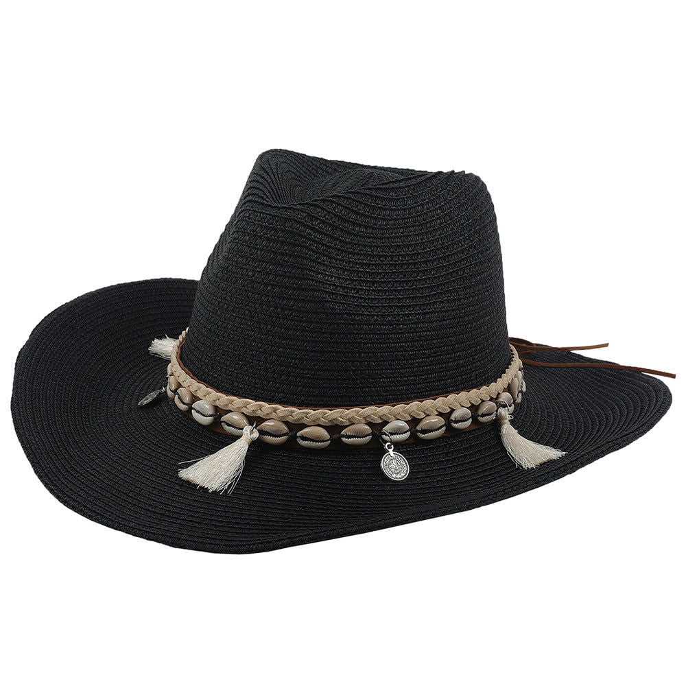 Shell tassel sun hat - HatnGloves.com