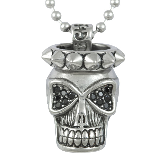 Skull and Spikes Necklace - HatnGloves.com