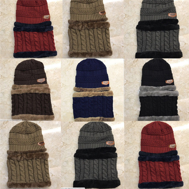 Winter Warm Kids Beanie Hat Scarf Sets Fleece