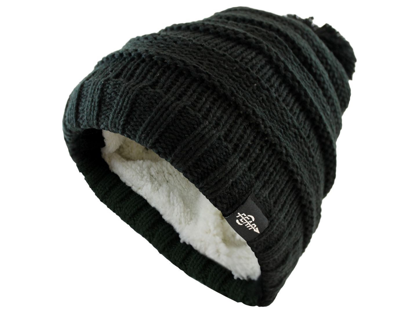 Warmest Plush Insulated Black Beanie Hat Kids Winter Beanies Knitted Warm