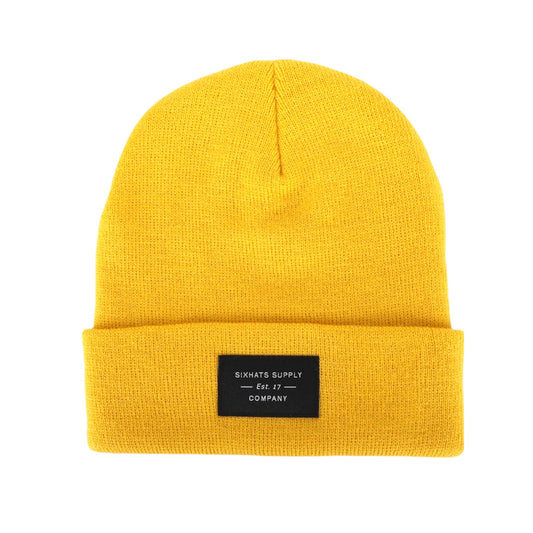 Yellow Folding Beanie